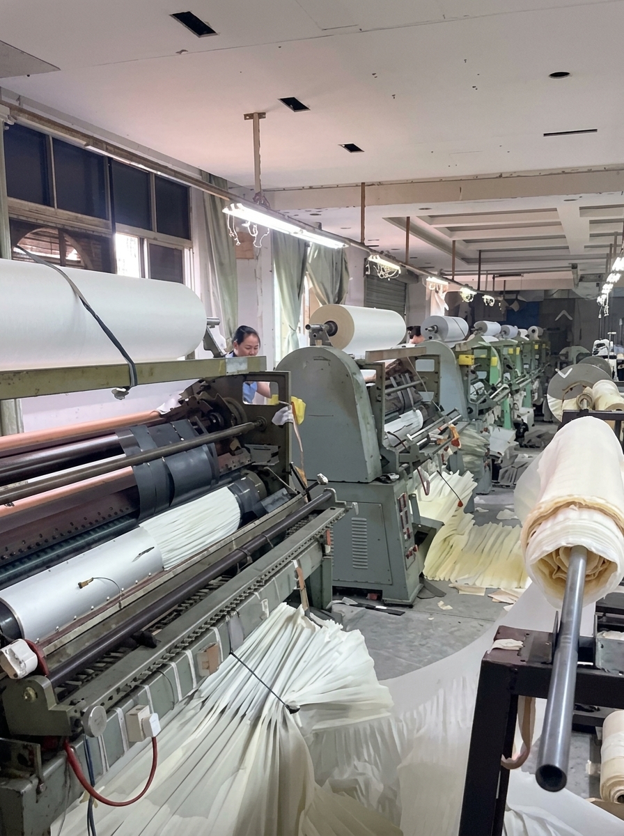 Pleating zone