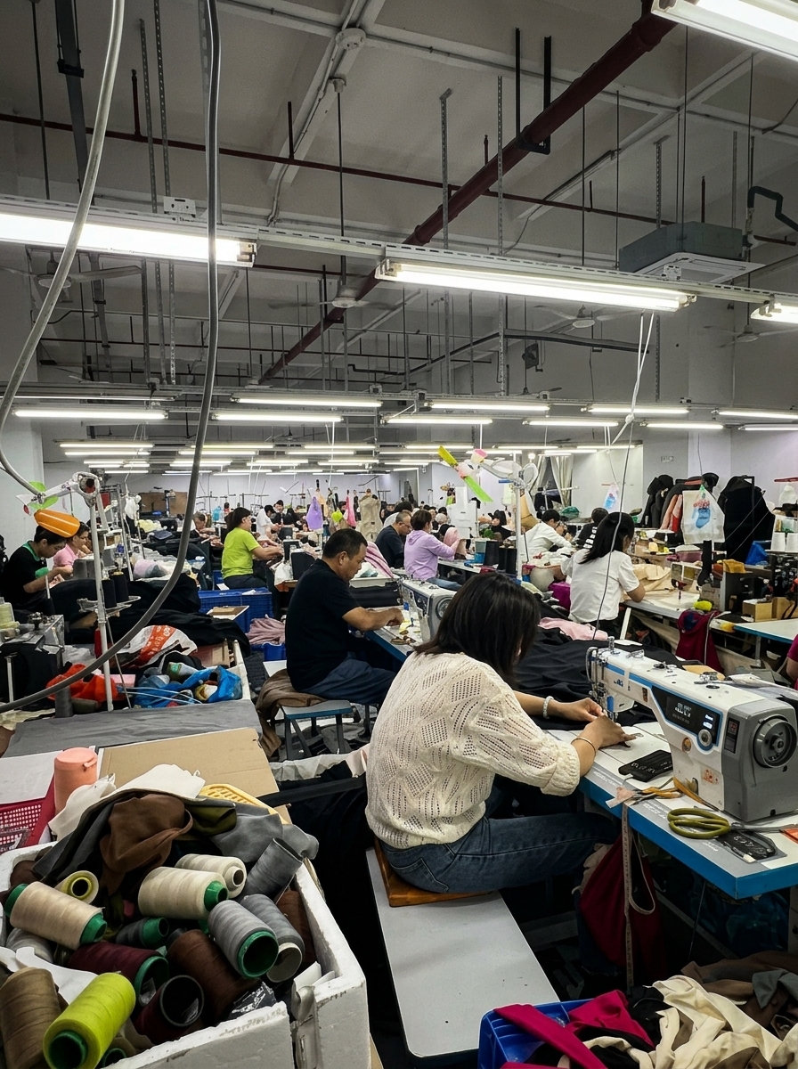 SUZHE PLEATS workshop — skilled operators at work