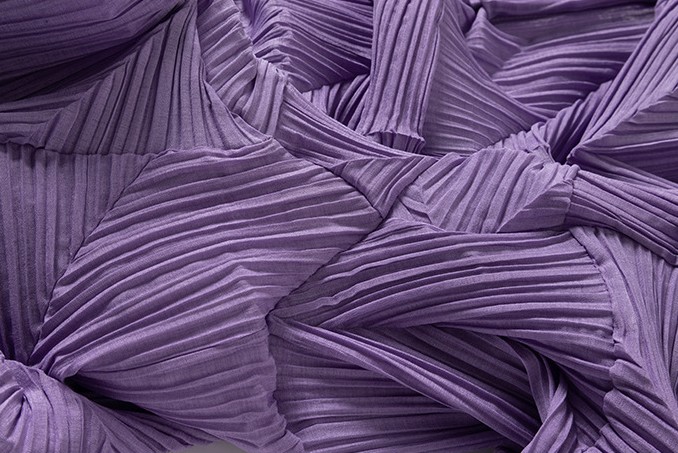 Rhomboid Pleats fabric close-up
