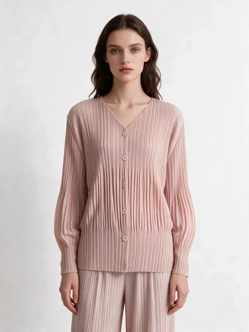 Pleated Coat 01 - Coats & Outerwear - Women by SUZHE PLEATS