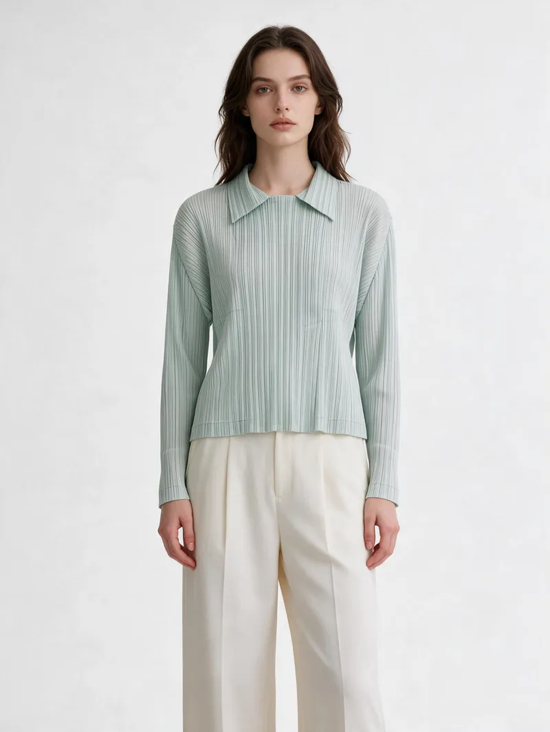 Pleated Coat 07 - Coats & Outerwear - Women by SUZHE PLEATS