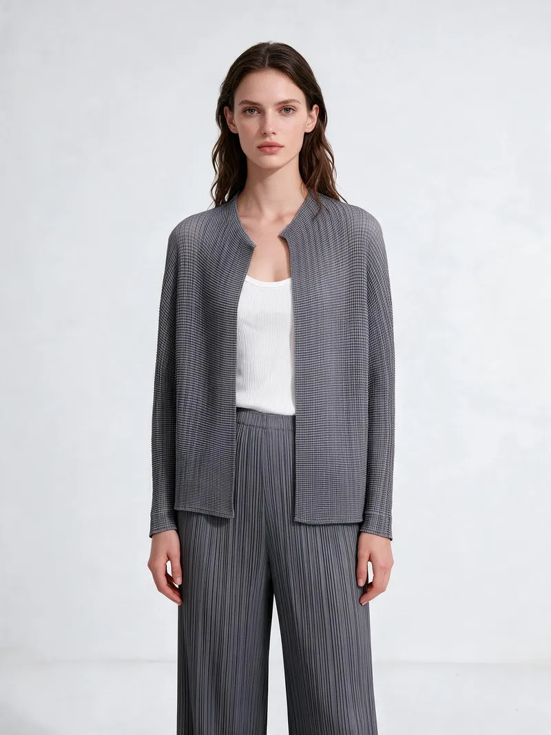 Pleated Coat 09 - Coats & Outerwear - Women by SUZHE PLEATS