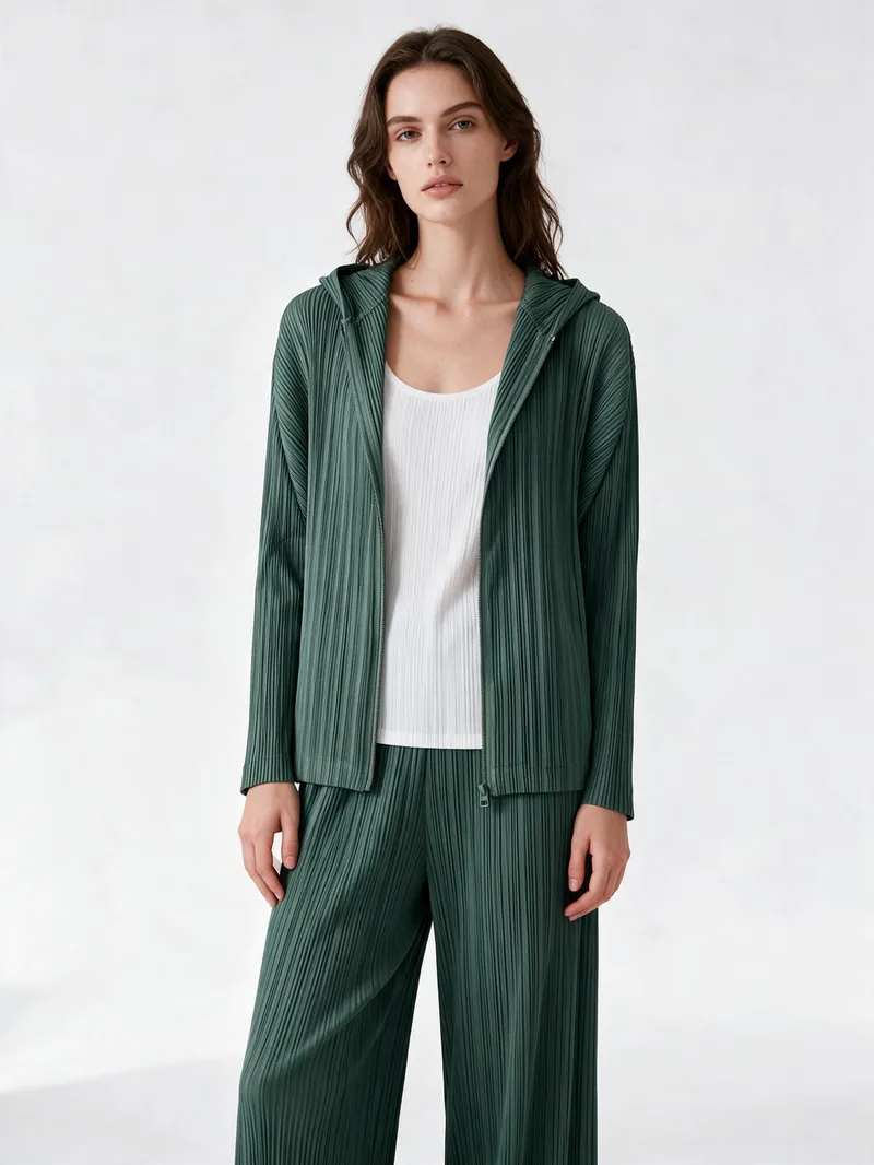 Pleated Coat 14 - Coats & Outerwear - Women by SUZHE PLEATS