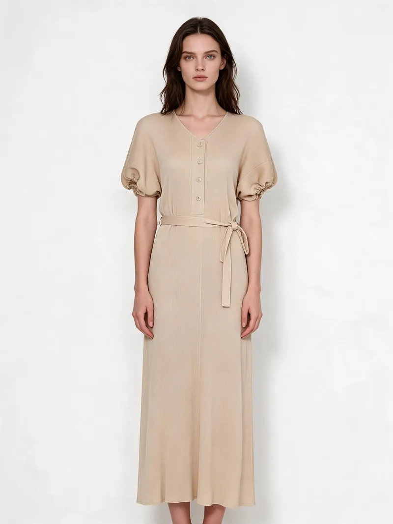 Pleated Dress 06 - Dresses - Women by SUZHE PLEATS