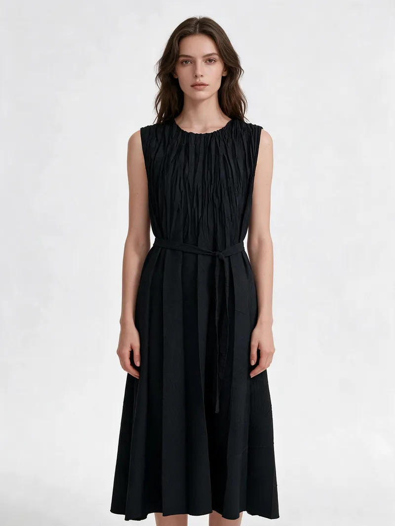 Pleated Dress 07 - Dresses - Women by SUZHE PLEATS