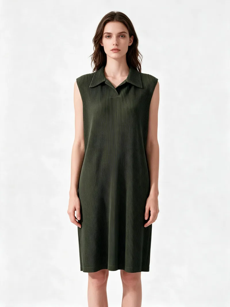 Pleated Dress 09 - Dresses - Women by SUZHE PLEATS