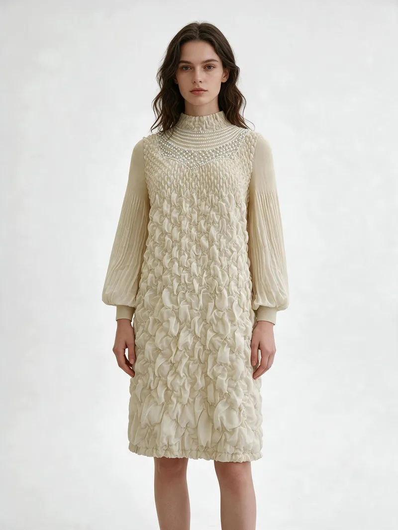 Pleated Dress 11 - Dresses - Women by SUZHE PLEATS