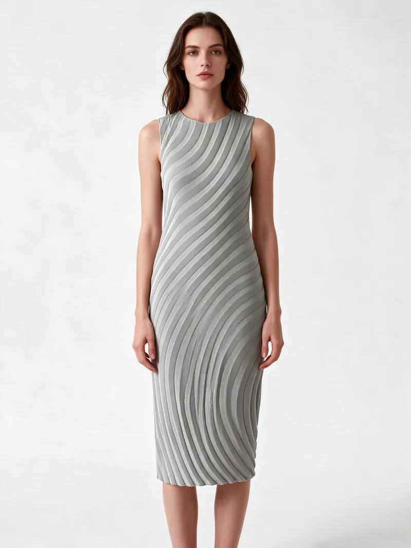 Pleated Dress 15 - Dresses - Women by SUZHE PLEATS