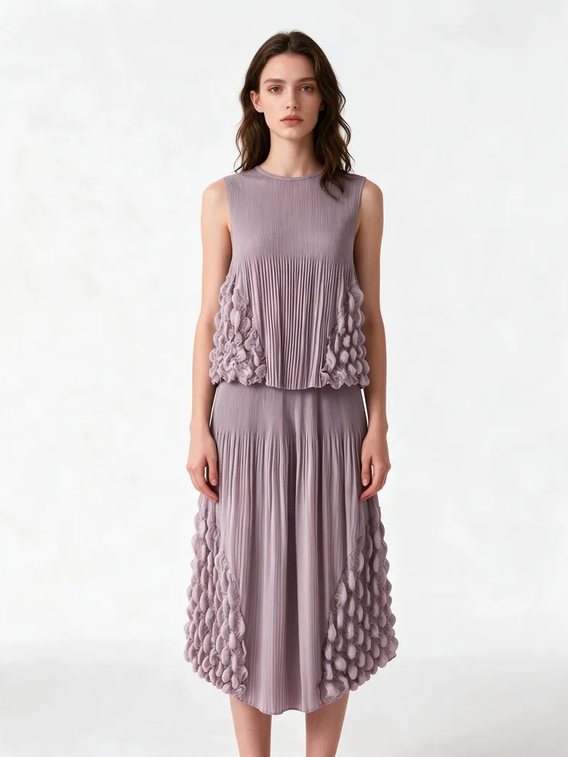 Pleated Suit 01 - Pleated Suits - Women by SUZHE PLEATS