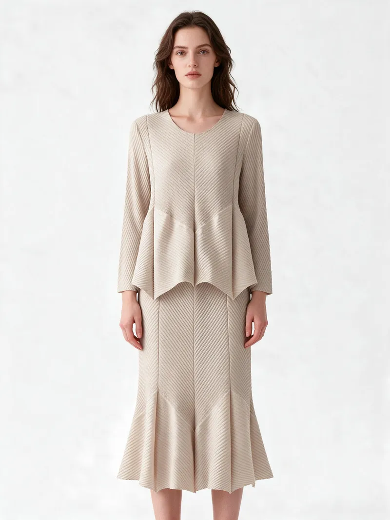 Pleated Suit 08 - Pleated Suits - Women by SUZHE PLEATS