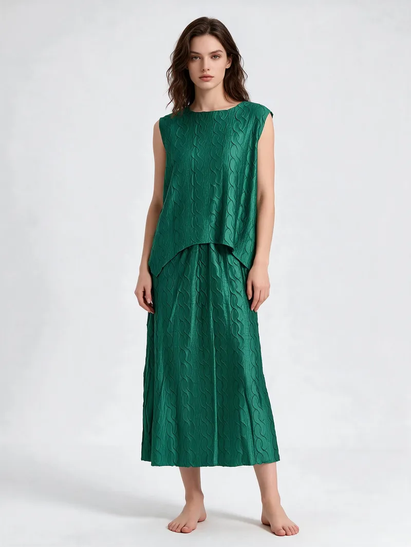 Pleated Suit 17 - Pleated Suits - Women by SUZHE PLEATS