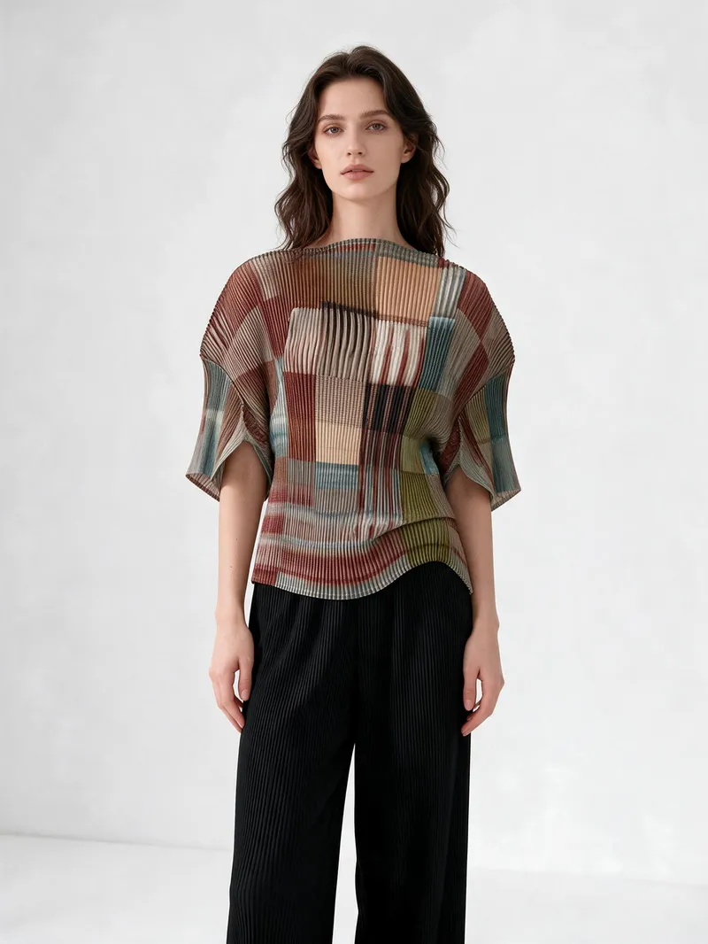 Pleated Top 03 - Tops - Women by SUZHE PLEATS