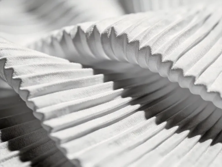 Fine pleated fabric detail